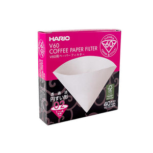 Hario V60-02 White (40 Pack) - The Coffee Shop